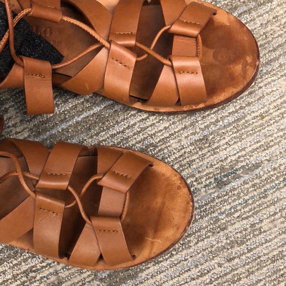 Ralph Lauren Polo Jackie Gladiator Tie up Sandals - Picture 3 of 11